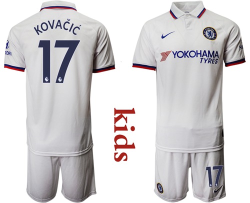 Chelsea #17 Kovacic Away Kid Soccer Club Jersey